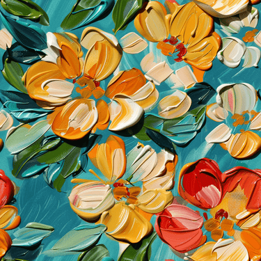 Flowers Knife Canvas